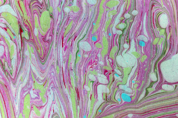 墨水手绘大理石纹理。Ebru手工波浪背景。牛皮纸表面。独特的艺术插图。液体大理石花纹纹理。图片下载