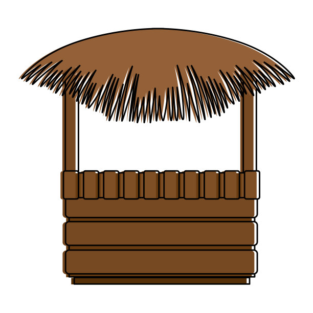 稻草海滩小屋图标图片下载