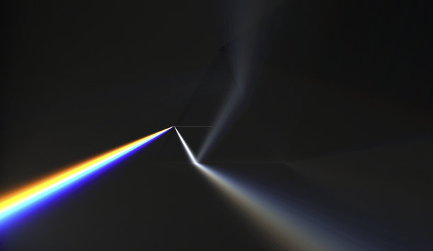 高分辨率分形背景显示从棱镜折射的光。图片下载