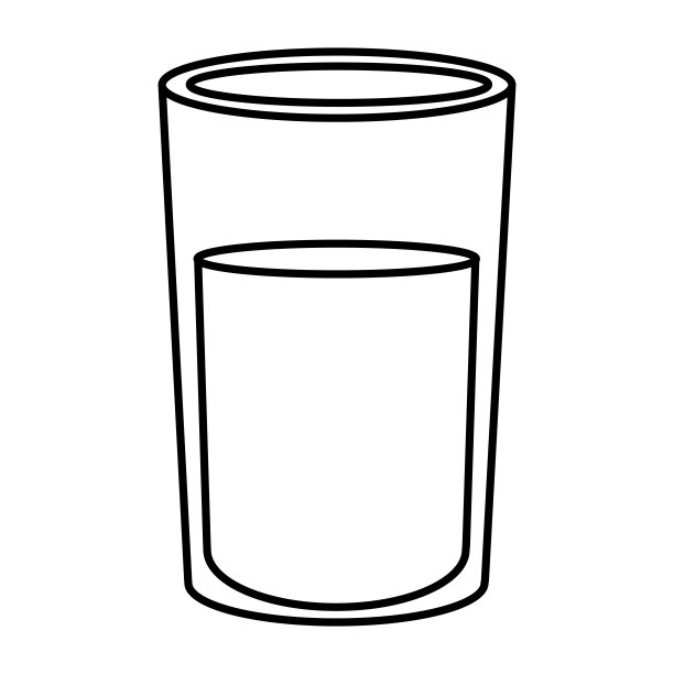 带有牛奶图标的玻璃图片下载