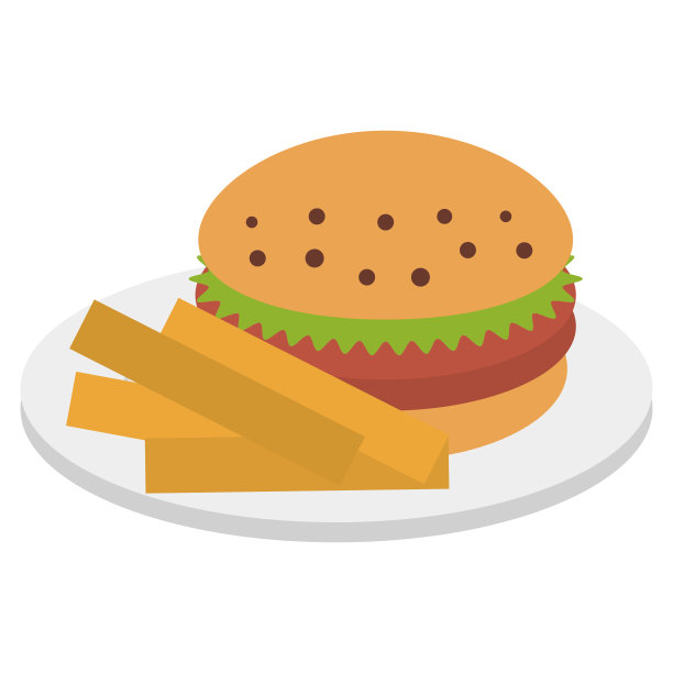 配薯条和汉堡图片下载