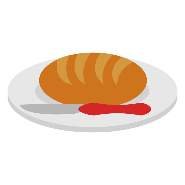 配面包的盘子和刀叉图片下载