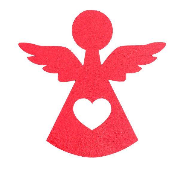 圣诞装饰的红色天使图片下载