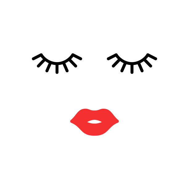 女人的脸。美丽的概念。睫毛,嘴唇。弥补。向量图片下载