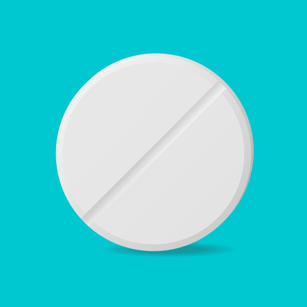 单药丸在蓝色背景俯视图图片下载