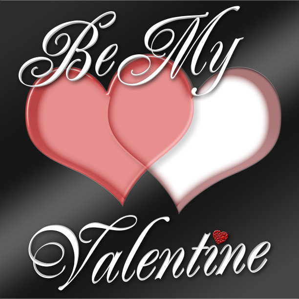 股票插图-白色是我的情人，红色，白色和黑色色调，3D插图。图片下载