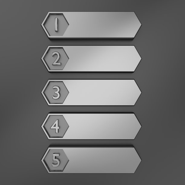 金属布局设计。3 d渲染。图片下载