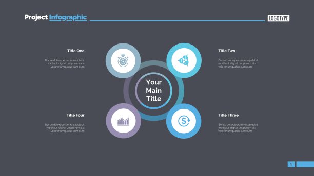 四点策略幻灯片模板图片下载