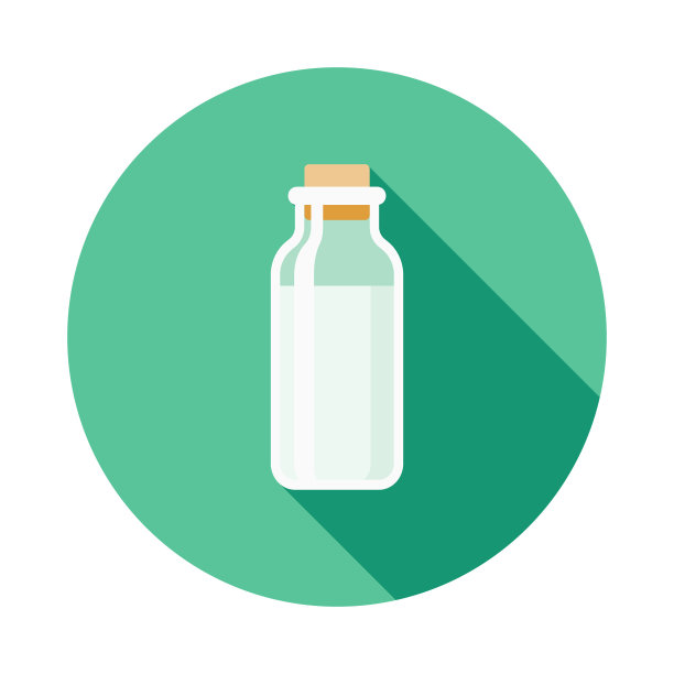 扁平风格牛奶咖啡和茶图标图片下载