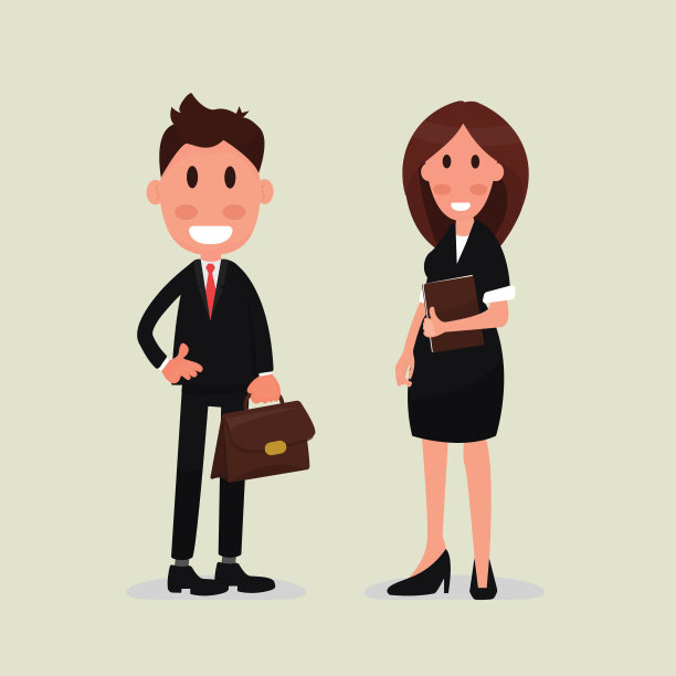 男士和女士都穿着西装图片下载