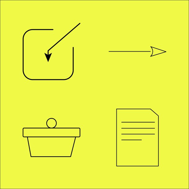 基本线性图标集图片下载