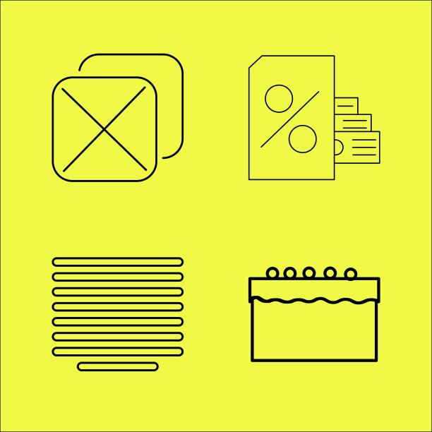 基本线性图标集图片下载