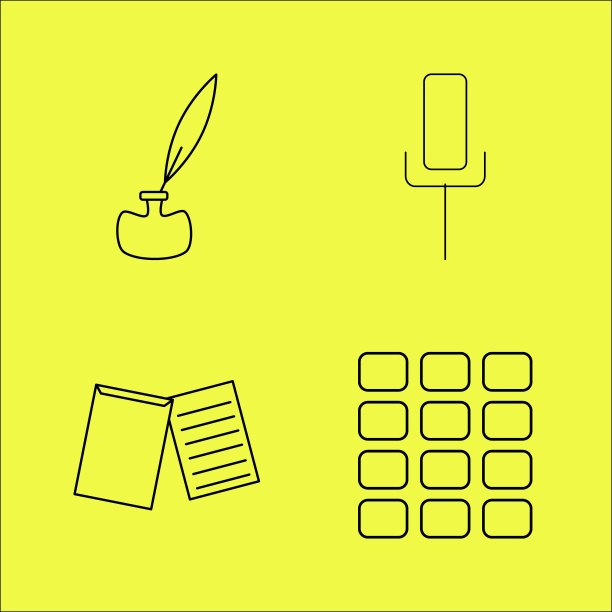 基本线性图标集图片下载