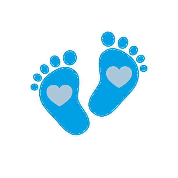 婴儿足迹图标。矢量插图。图片下载
