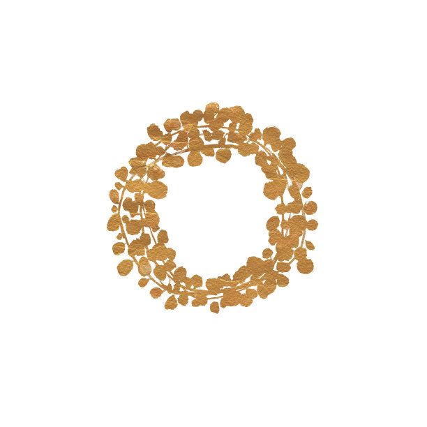 金婚乡村花圈，乡村餐厅横幅背景用天然金箔纹理。图片下载