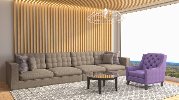 室内客厅。三维演示图片下载