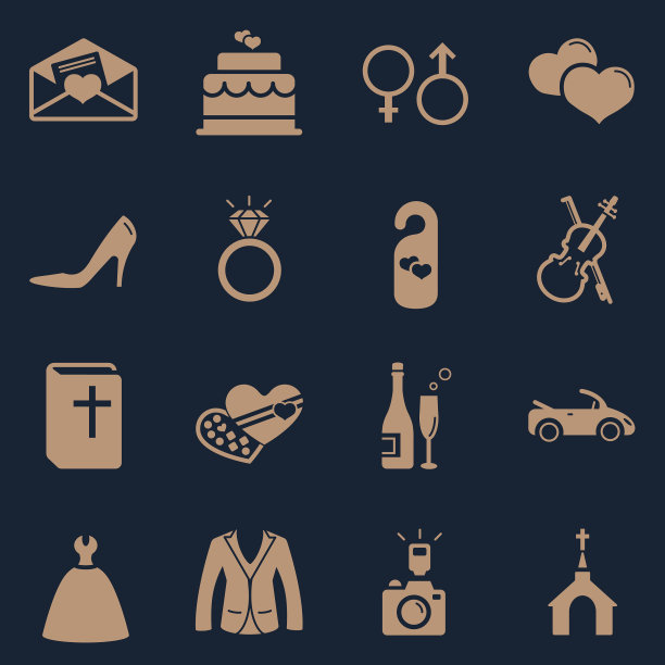 婚礼的象征色图片下载