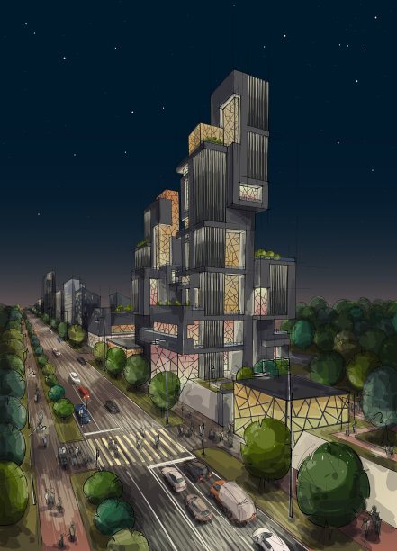 彩色架构说明图片下载