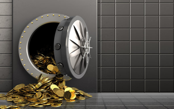 3d金币钢墙图片下载