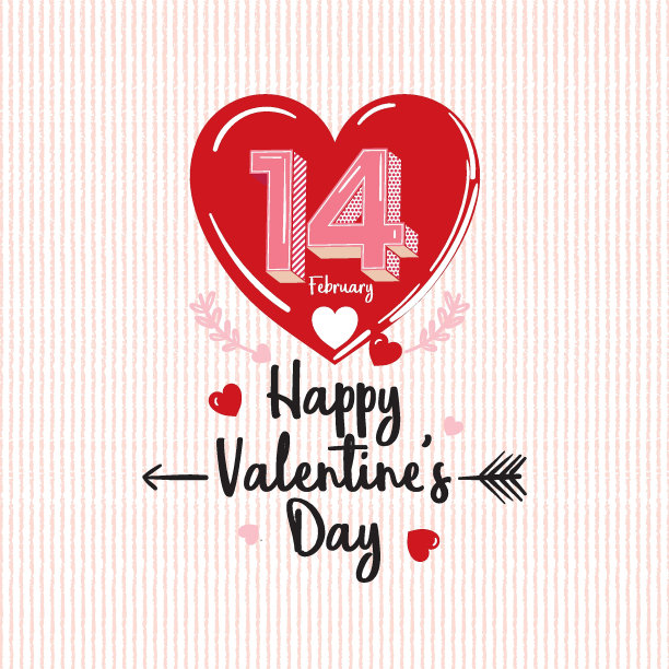 情人节卡片-矢量插图图片下载