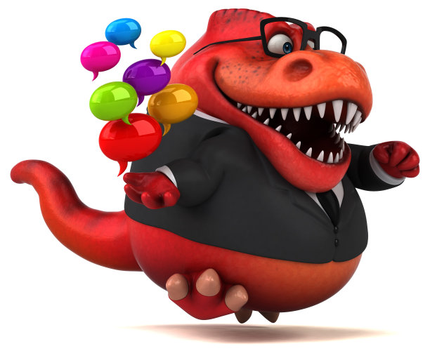 有趣的Trex - 3D插图图片下载