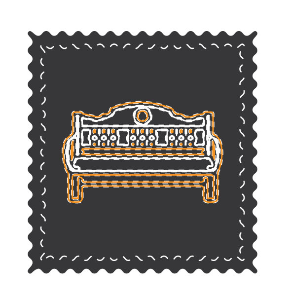 经典的皇家长凳向量图片下载