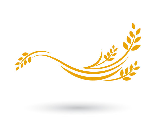 农业小麦模板矢量图标设计图片下载