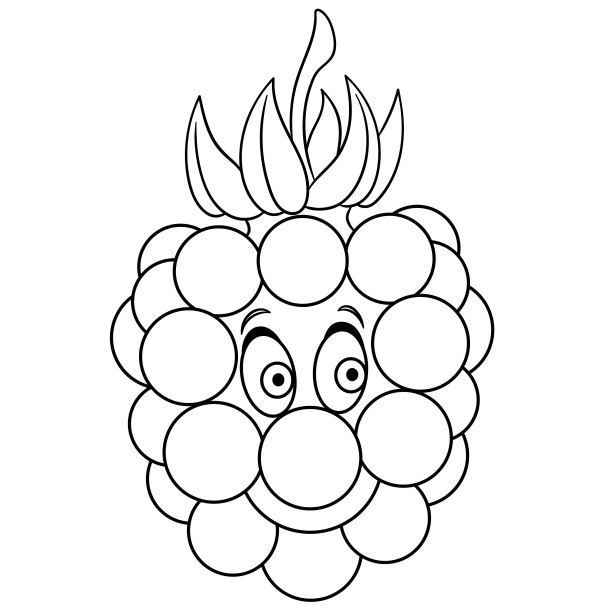 卡通的黑莓手机。快乐的水果表情符号。图片下载