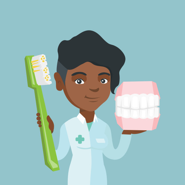 牙医，带着牙颌模型和牙刷图片下载