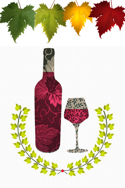 红酒和葡萄园图片下载