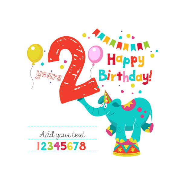 生日快乐。向量贺卡图片下载