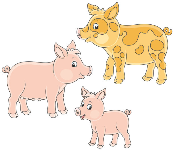 粉红色的小猪，小猪和小猪图片下载