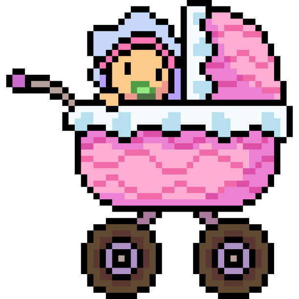 矢量像素艺术孤立的卡通图片下载