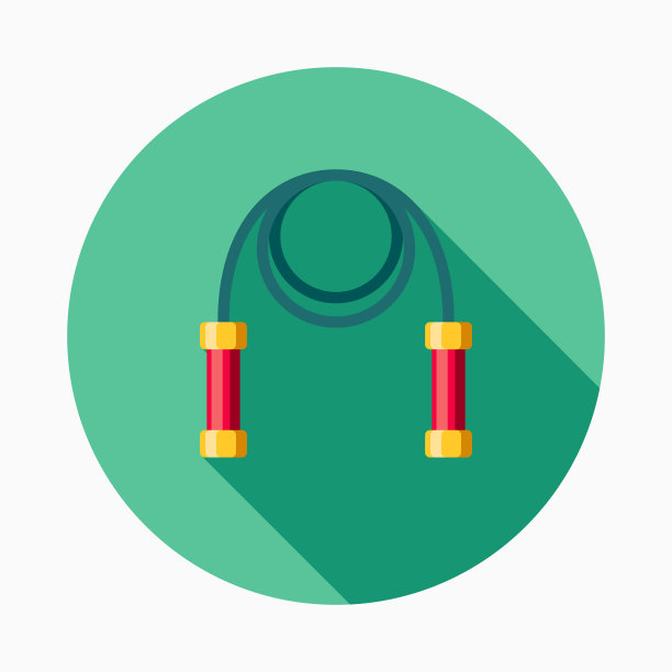 跳绳平面设计健身和运动图标图片下载