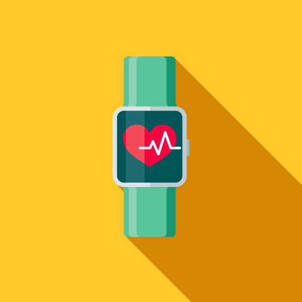 可穿戴技术平面设计健身和运动图标图片下载