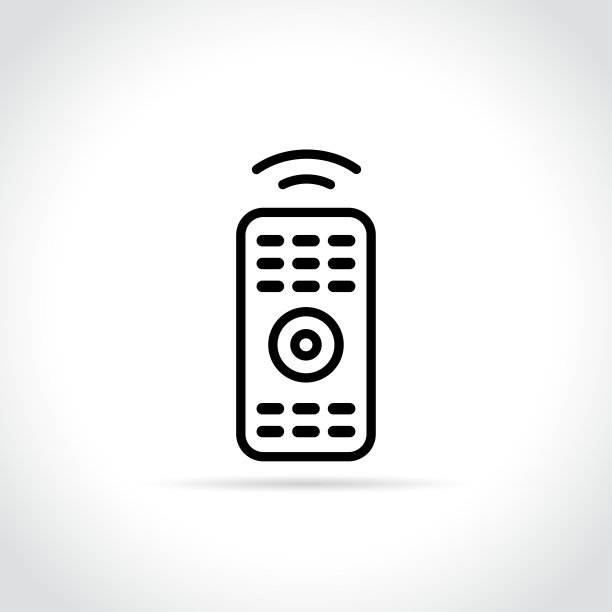 遥控器图标上的白色背景图片下载