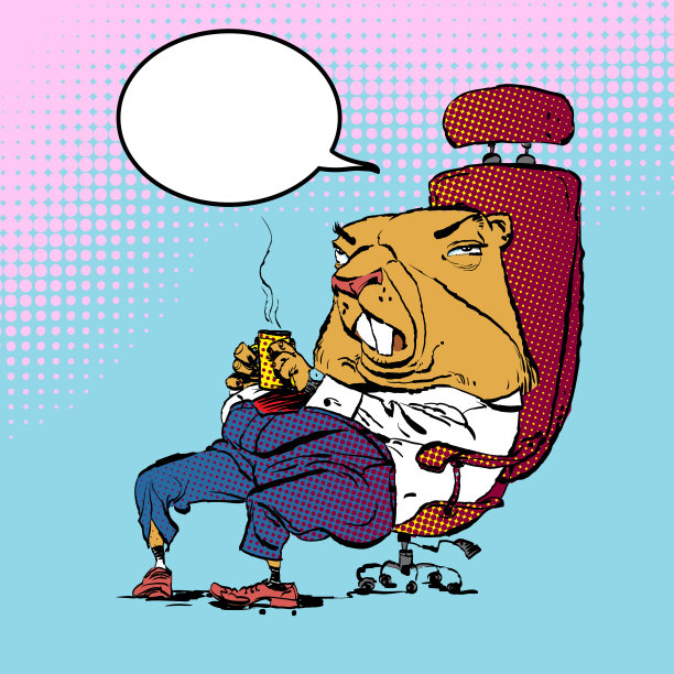 土拨鼠日快乐。刻字的问候。坐着悲伤的土拨鼠图片下载