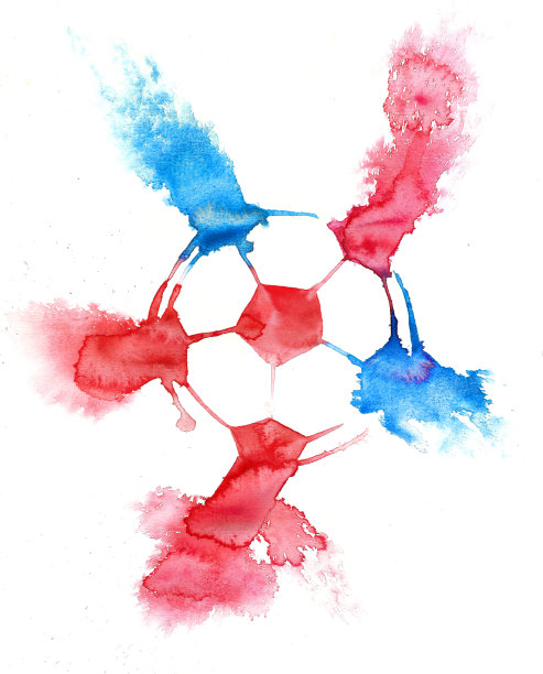 水彩足球图片下载