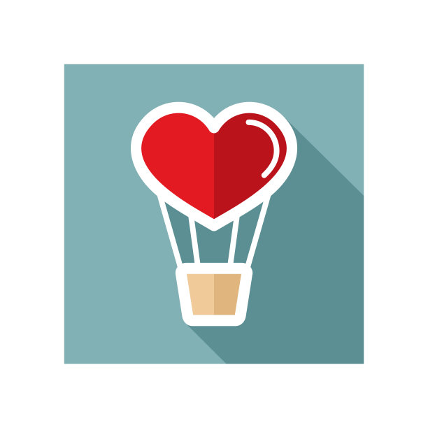 心形气球细线图标图片下载