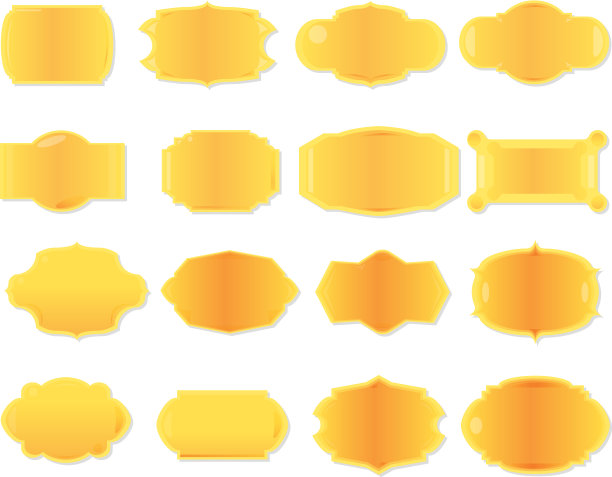 收集横幅的文字和消息孤立的白色背景图片下载