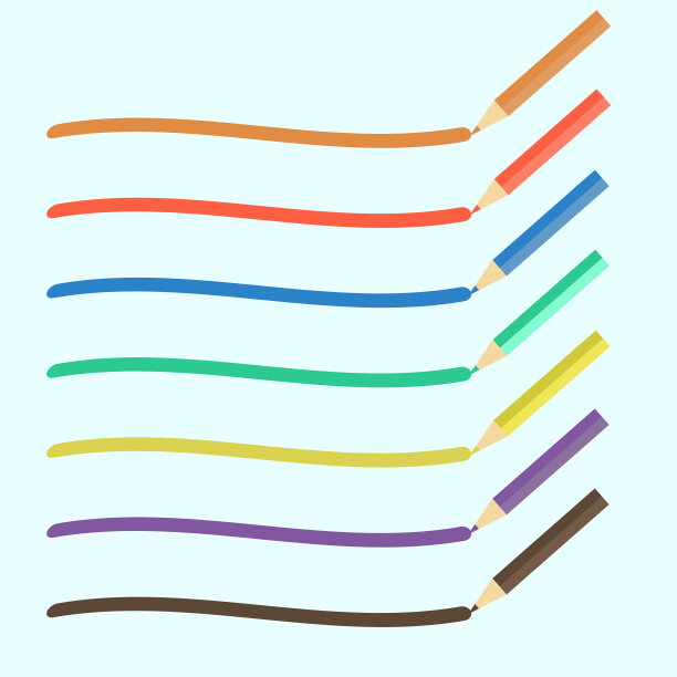 色彩鲜艳的铅笔套装图片下载