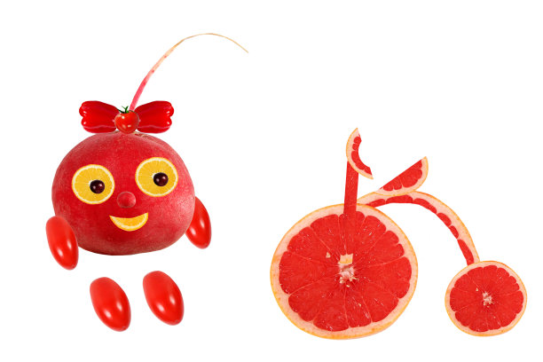 滑稽的小萝卜摊和复古自行车图片下载