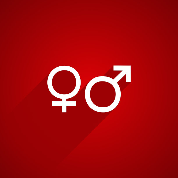 男性和女性的标志有很长的影子图片下载
