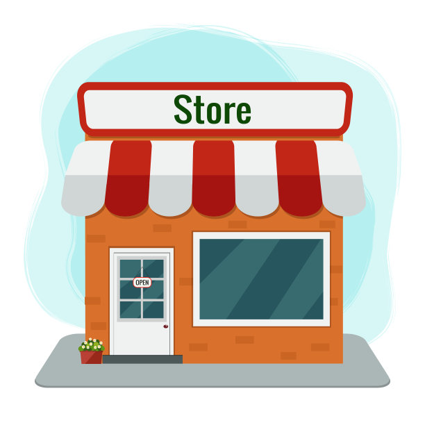 矢量插图的杂货店。超市插图。图片下载