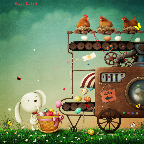 复活节的机器素材图片