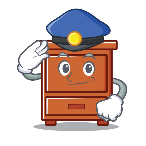 警察木抽屉人物卡通图片下载