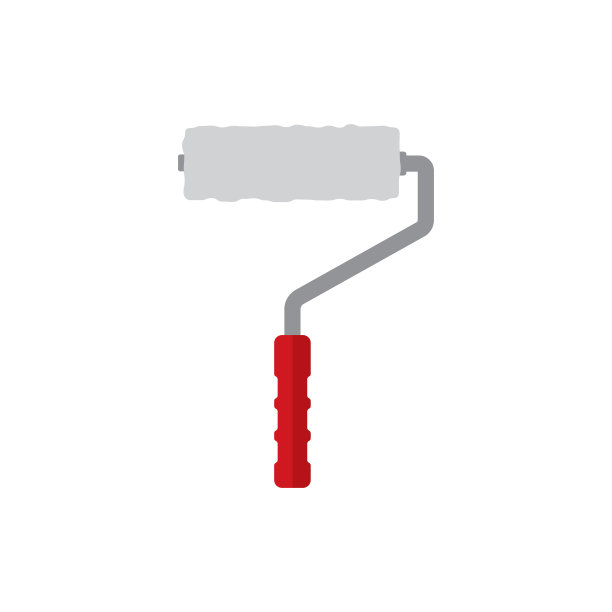 油漆辊平面图标插图图片下载