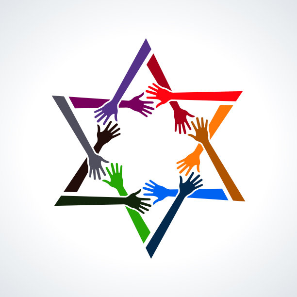 矢量大卫星人的手插图图片下载