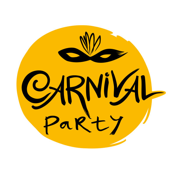 狂欢派对。圆的密封。图片下载