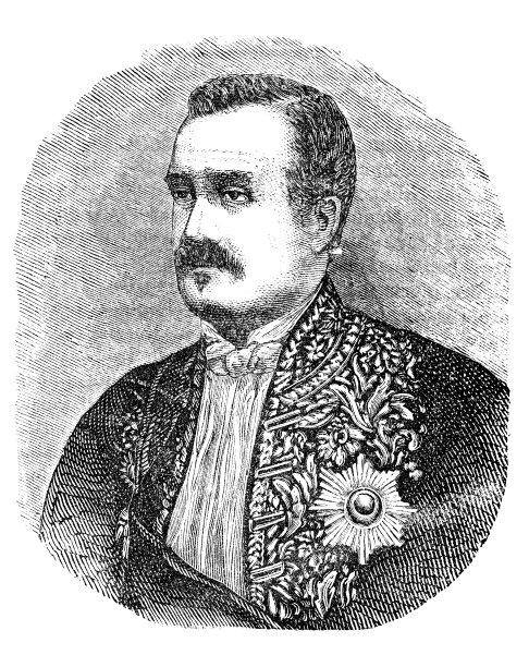 古董插图:Leonello di Moustier的肖像图片下载